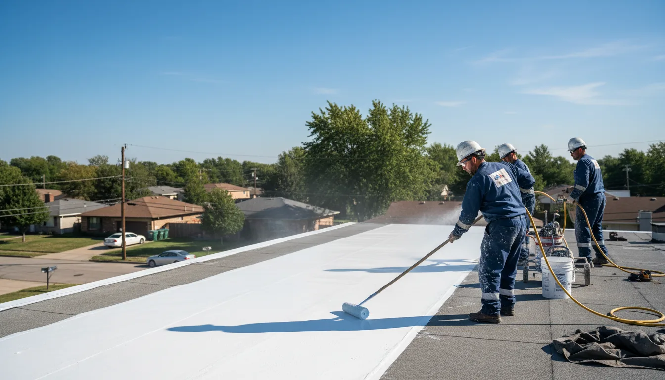 Commercial roof coating in Fairchance, PA near me